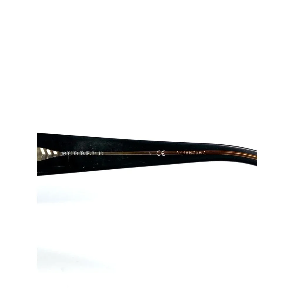 Burberry Black Clear Rectangular Glasses Wide Temple Italy 50 15 130